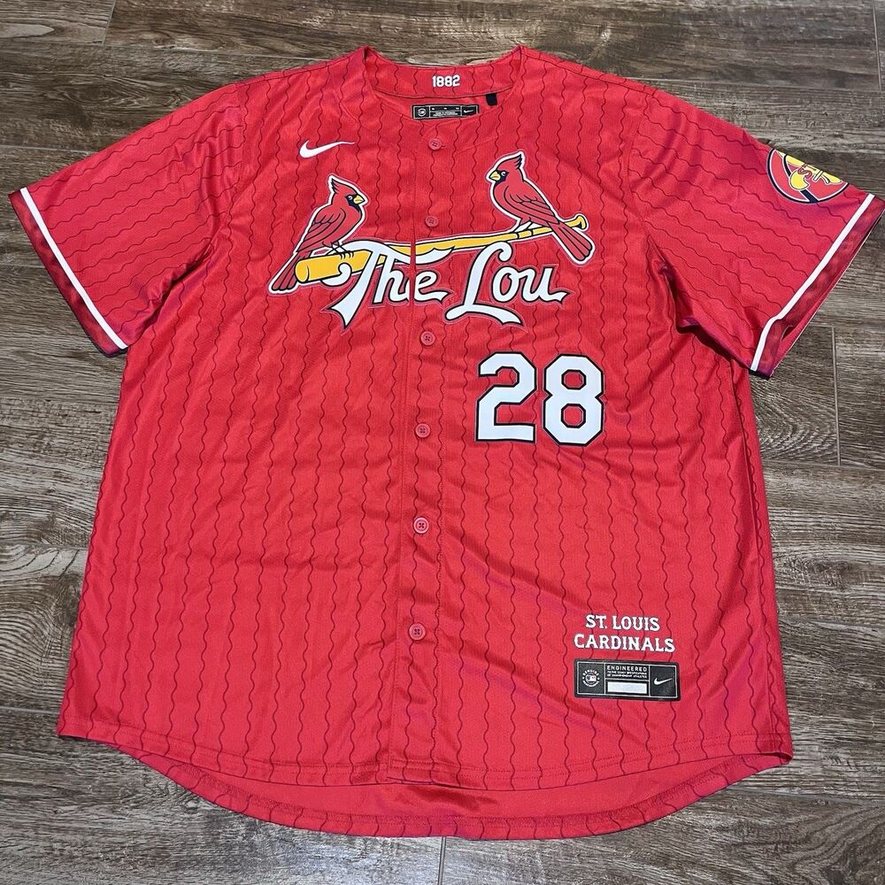 Nike St. Louis Cardinals Nolan Arenado #28 Adult XL The Lou City Connect Jersey